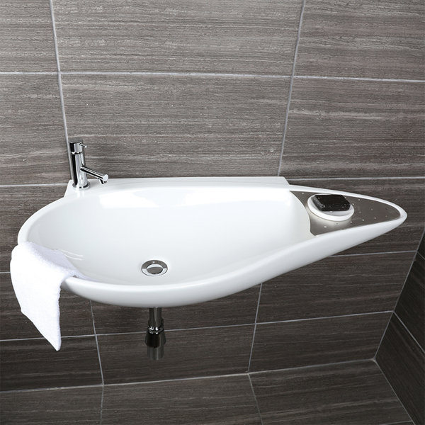 LACAVA Ovale 18.75'' White Porcelain Specialty Wall Mount Bathroom Sink
